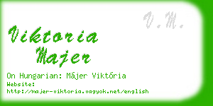 viktoria majer business card